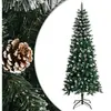 Image de Sapin de Noël artificiel avec support Vert 210 cm PVC