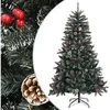 Image de Sapin de Noël artificiel avec support Vert 120 cm PVC345178