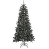 Image de Sapin de Noël Artificiel avec Support Arbre de Noël Décoration de Vacances Ornement de Noël Décoration de Fête Salon Intérieur Vert 240 cm PVC