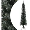 Image de Kunstkerstboom met standaard smal 240 cm PVC groen345187