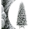 Image de Sapin de Noël artificiel avec neige floquée 210 cm PVC et PE