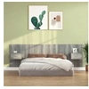 Image de Tête de Lit avec Armoires Accessoire de Lit Tête de Lit Flottante Murale Meuble de Chambre à Coucher Sonoma Gris Bois d'Ingénierie 3115706