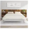 Image de Tête de Lit avec Armoires Accessoire de Lit Tête de Lit Flottante Murale Meuble de Chambre à Coucher Chêne Fumé Bois d'Ingénierie