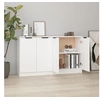 Image de Buffets 2 pcs blanc 60x30x70 cm Bois d ingénierie