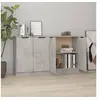 Image de Buffets 2 pcs Gris béton 60x30x70 cm Bois d ingénierie