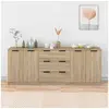 Image de Buffets 3 pcs Chêne sonoma Bois d ingénierie