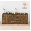 Image de Buffets 3 pcs Chêne fumé Bois d ingénierie