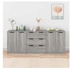 Image de Buffets 3 pcs Sonoma gris Bois d'ingénierie3115786