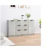 Image de Buffets 2 pcs Gris béton 60x30x70 cm Bois d ingénierie