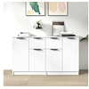 Image de 2x Buffets Armoires Latérales Armoires de Console Meubles de Salon Salle de Séjour Intérieur Blanc 60x30x70 cm Bois d'Ingénierie