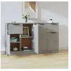 Image de Buffets 2 pcs Gris béton 60x30x70 cm Bois d'ingénierie