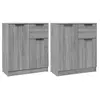 Image de Buffets 2 pcs Sonoma gris 60x30x70 cm Bois d'ingénierie