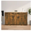 Image de Buffet 3 pcs, Meubles de Rangement avec Tiroir et Compartiment, Armoires de Rangement, Buffets de Salon Salle de Séjour, Moderne, Chêne Fumé Bois