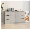 Image de Buffets 3 pcs gris béton bois d'ingénierie3115839