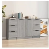 Image de Buffets 3 pcs Sonoma gris Bois d'ingénierie3115842