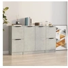 Image de Buffets 3 pcs gris béton bois d ingénierie