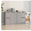 Image de Buffets 3 pcs Sonoma gris Bois d'ingénierie3115850