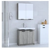 Image de Ensemble d'armoires de salle de bain 2 pcs sonoma gris3115866