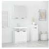 Image de Ensemble d armoires salle de bain 3 pcs blanc bois d ingénierie