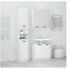 Image de Ensemble d armoires salle de bain 3 pcs blanc bois d ingénierie