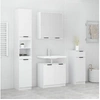 Image de Meubles de salle de bain 4 pcs Blanc Bois d ingénierie