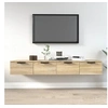 Image de Wandkasten 2 st 68x30x20 cm bewerkt hout gerookt eiken3115894