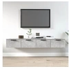 Image de Wandkasten 2 st 68x30x20 cm bewerkt hout betongrijs3115895