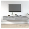 Image de Wandkasten 2 st 68x30x20 cm bewerkt hout grijs sonoma eiken3115898