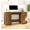 Image de Bureau met bijzetkast bewerkt hout gerookt eikenkleurig3115913