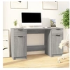 Image de Bureau avec armoire latérale Sonoma gris Bois d'ingénierie
