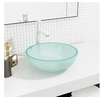 Image de Lavabo Vasque à Poser de Toilette Lave-mains de Salle de Bain Lavabo de Salle d'Eau Maison Intérieur Verre Trempé 345240