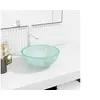 Image de Lavabo Vasque à Poser de Toilette Lave-mains de Salle de Bain Lavabo de Salle d'Eau Maison Intérieur Verre Trempé 345241