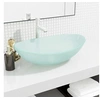 Image de Lavabo Vasque à Poser de Toilette Lave-mains de Salle de Bain Lavabo de Salle d'Eau Maison Intérieur Verre Trempé 345244