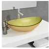 Image de Lavabo Verre trempé 54,5x35x15,5 cm Doré
