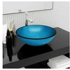 Image de Lavabo Verre trempé 42x14 cm Bleu