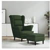Image de Fauteuil met voetenbank fluweel donkergroen3115933