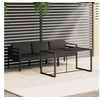 Image de Salon de jardin modulable aluminium gris 4 pieces x 70 x 64.5 3 personnes