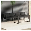 Image de Salon de jardin modulable aluminium 5 pieces 4 personnes x 64.5 cm gris