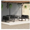 Image de Salon de Jardin 7 pcs avec Coussins Mobilier de Patio Ensemble de Meubles de Terrasse Mobilier d'Extérieur Aluminium 3115921