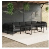 Image de Salon de jardin modulable gris aluminium 8 pieces 70 x 64.5 cm 7 personnes