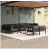Image de Salon de jardin modulable gris 9 personnes aluminium 70 x 64.5 cm 10 pieces