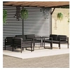 Image de Salon de jardin modulable gris aluminium 7 pieces 70 x 70 x 64.5 cm 6 personnes