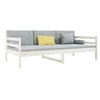 Image de Lit de jour Blanc 80x200 cm Bois de pin massif