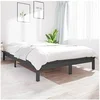 Image de Bedframe massief grenenhout grijs 160x200 cm820553