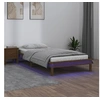Image de Bedframe LED massief hout honingbruin 90x200 cm820594