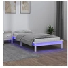 Image de Bedframe LED massief hout wit 100x200 cm820597