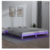 Image de Bedframe LED massief hout wit 160x200 cm820617