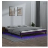 Image de Bedframe LED massief hout honingbruin 200x200 cm820629