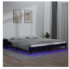 Image de Bedframe LED massief hout zwart 200x200 cm820630
