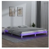 Image de Bedframe LED massief hout wit 135x190 cm820647